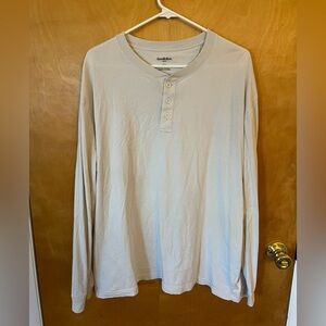 Goodfellow & Co Men's Light Beige Long Sleeve Shirt